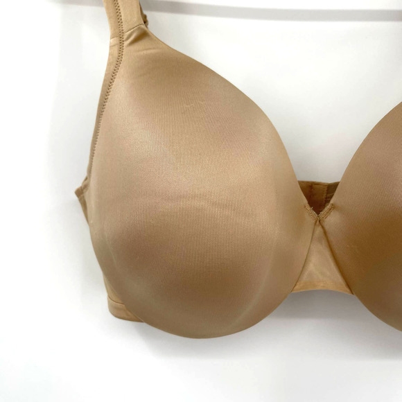 Cacique Smooth Lightly Lined Full Coverage Bra in Cafe Size 40D Nude T-Shirt Bra - Picture 6 of 16